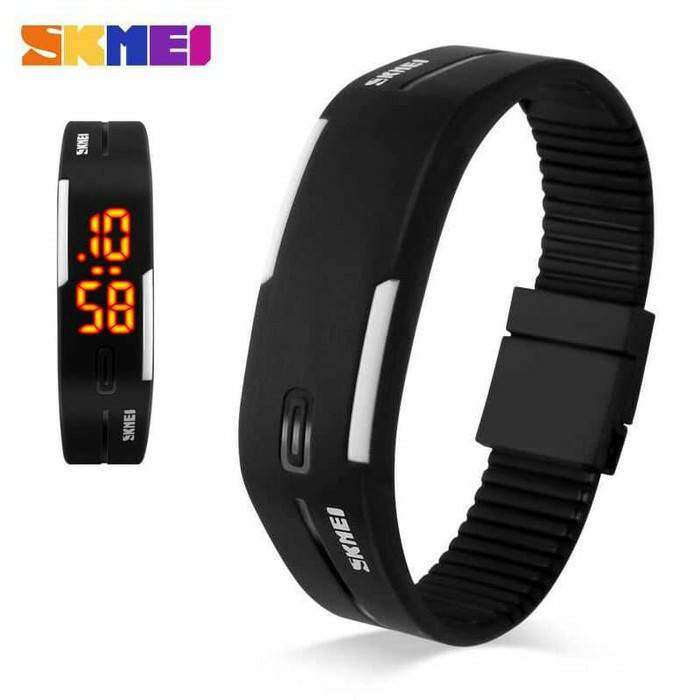 Jam Tangan Pria SKMEI 1099 Black Water Resistant 30M Jam Tangan Pria Digital LED SKMEI Wristband Model Gelang Sport Outdoor Adventure Waterproof 1099