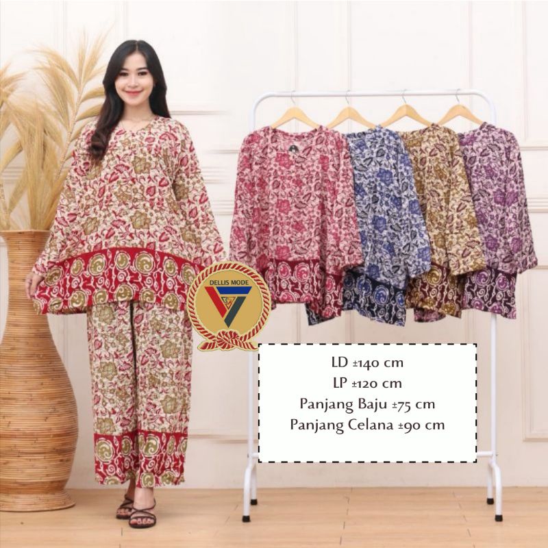 Setelan Batik CPLP Super Jumbo/Setelan Panjang Jumbo Busui/Babydoll Panjang Batik Jumbo XXL/Setelan 