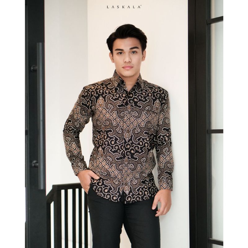 BATIK BOLO DEWO Motif Satrio Kayangan Hem Atasan Kemeja Baju Batik Lengan PRIA Panjang