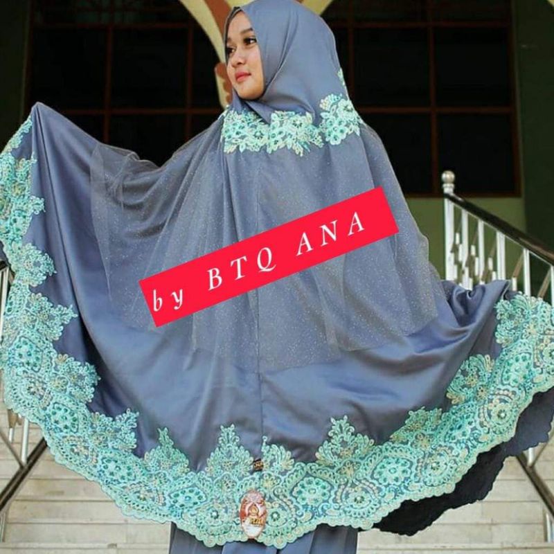 MUKENA KOMBINASI TILE GLITER PRADA BROKAT EKSLUSIF