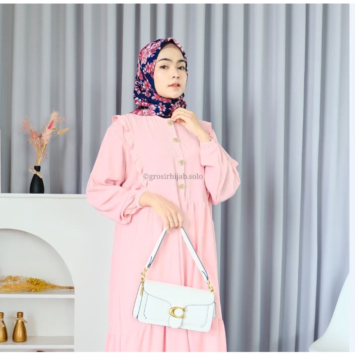 (MGA) GAMIS MIDI DYGTA RUFFLE BUSUI DRESS REMAJA WANITA AIRFLOW