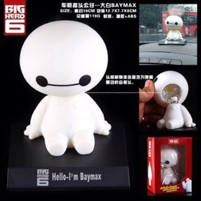 Boneka Baymax Kepala Goyang- Pajangan Baymax Mobil- Baymax