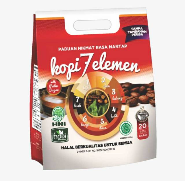 

Kopi 7 Elemen isi 10pcs / Kopi Herbal HNI / Herbal HPAI