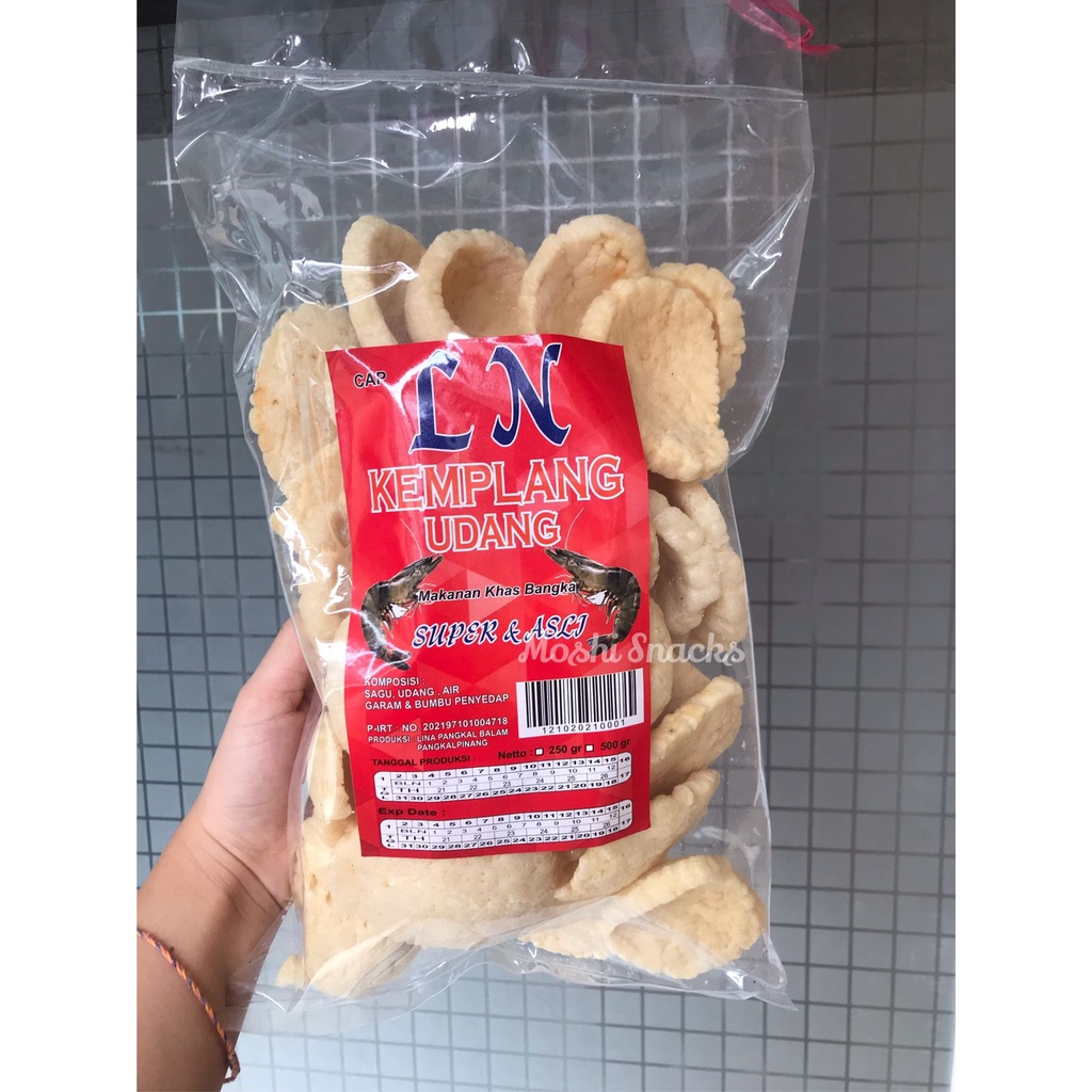 

Kerupuk Kemplang Goreng Udang Cap LN 250gr Asli Bangka / Krupuk Udang