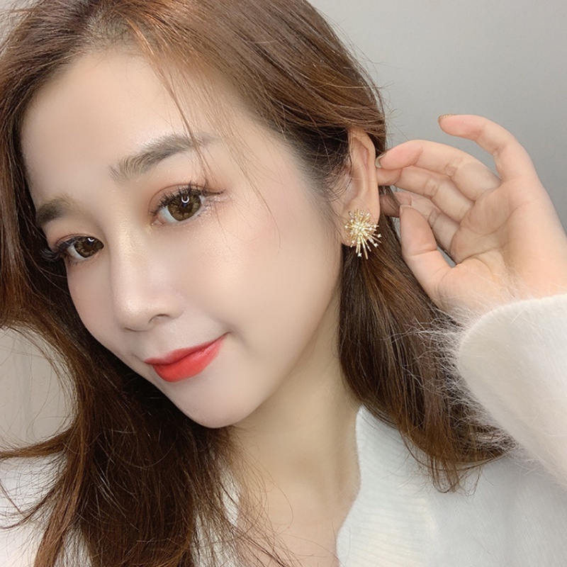 Anting Silver Needle s925 Hias Kristal Berlian Imitasi Untuk Perempuan