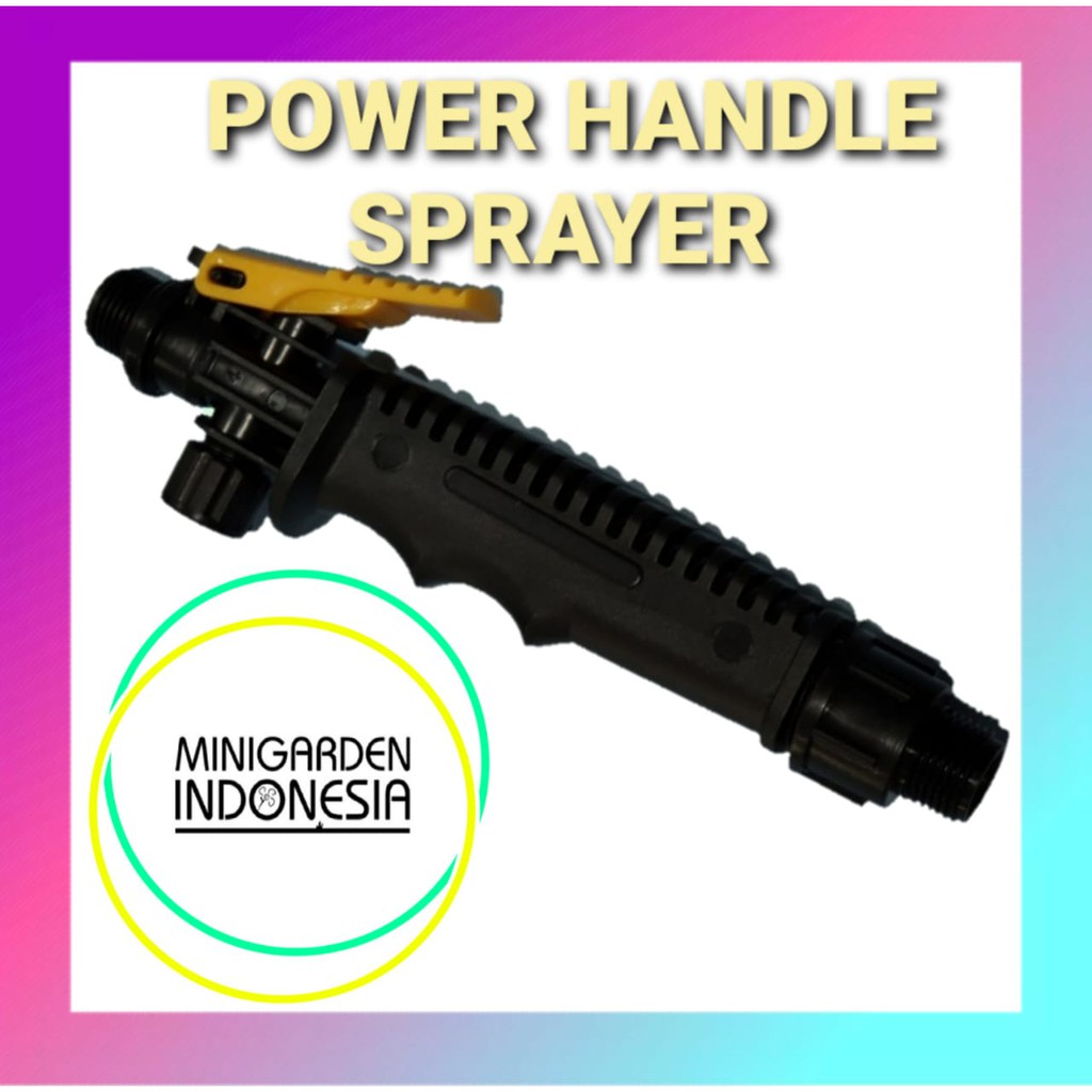 POWER HANDLE KUNING SPRAYER ELEKTRIK kran knapsak pencetan sprayer alat siram irigasi taman