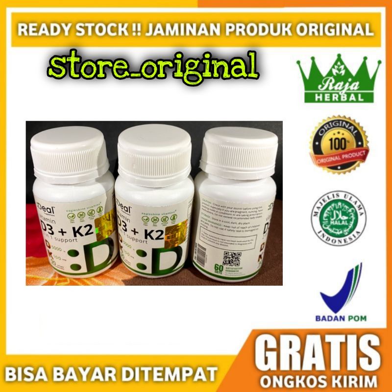 Deal Vitamin K2 + D3 2 in 1 Support D 5000iu K 100mcg 90 Softgel Original