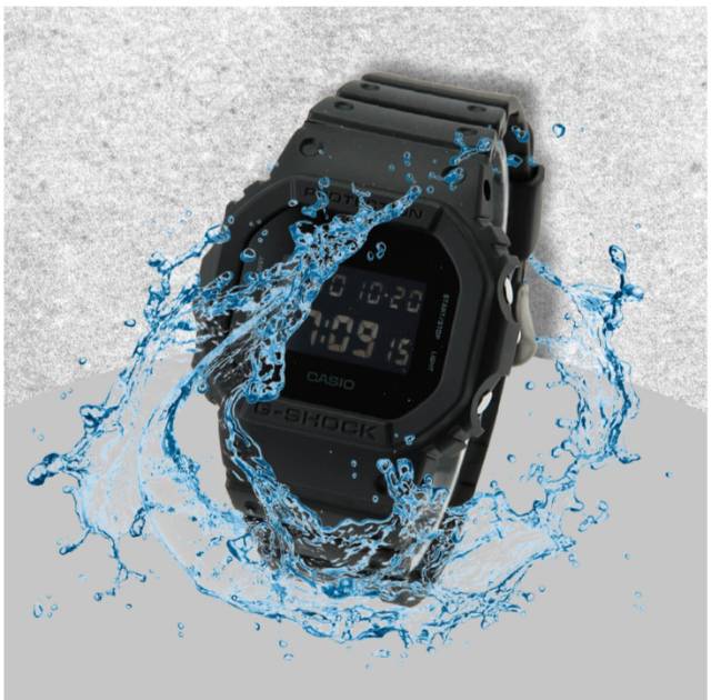 Jam Tangan Pria Sporty Digital DW-5600 Black Hitam FASHION KARET Rubber ANALOG QUARTZ MEWAH ELEGAN