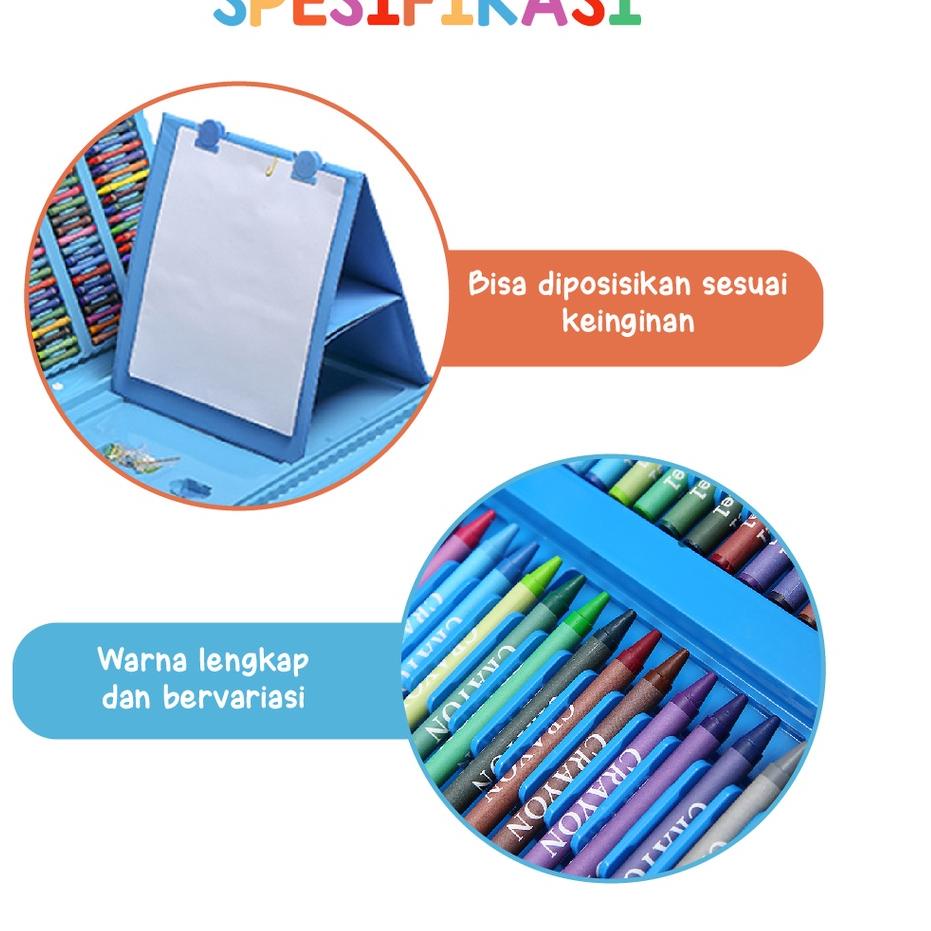 

↯ Alat Lukis Mewarnai 208pcs Crayon 208pcs Oil Paste Kualitas Impor KIDS LAND ゆ