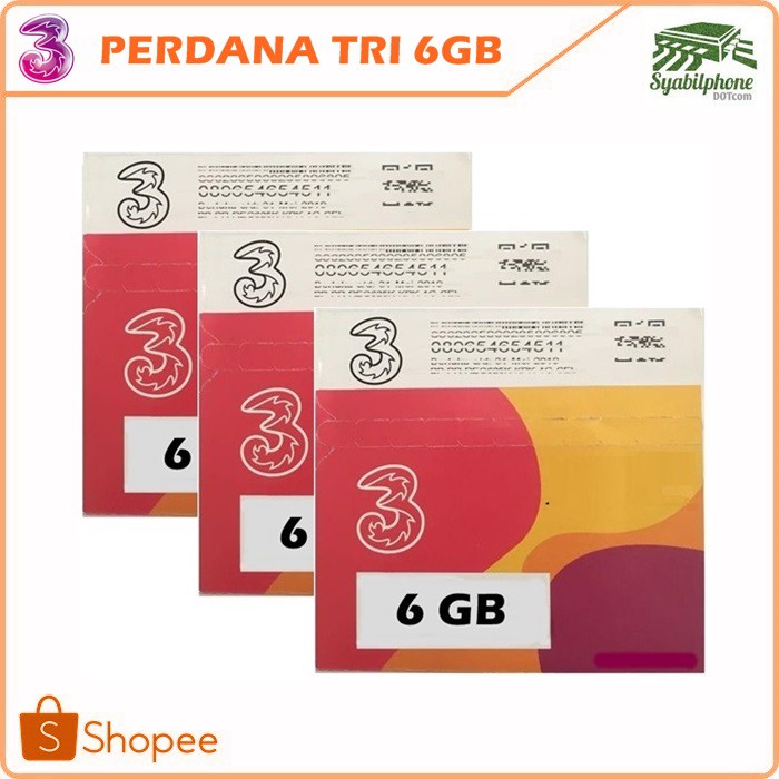 KARTU PERDANA KUOTA TRI 6GB