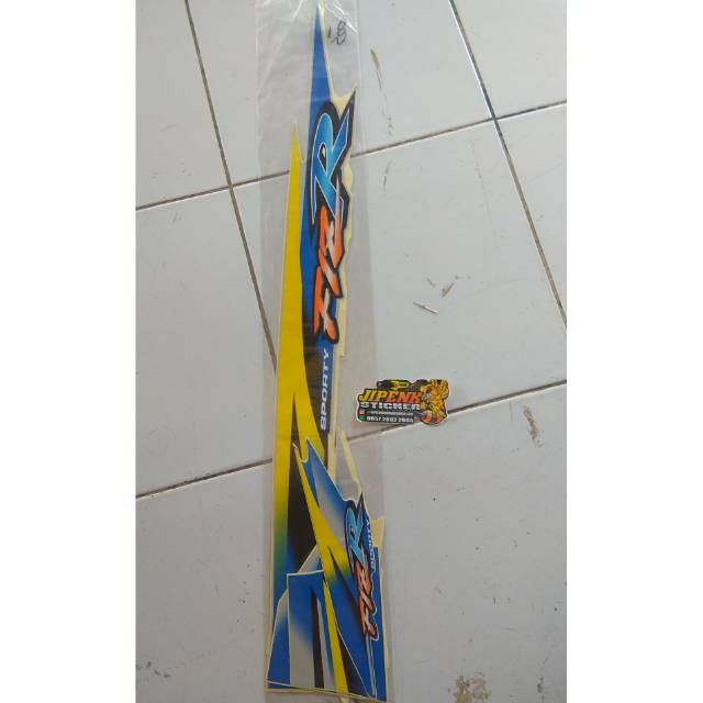 striping,stiker body,lis body fiz R biru