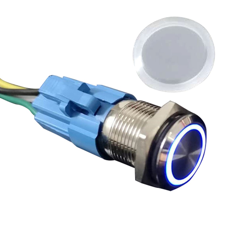 Waterproof 16mm Metal Self-Locking Switch Button with Bright LED Light Lamp