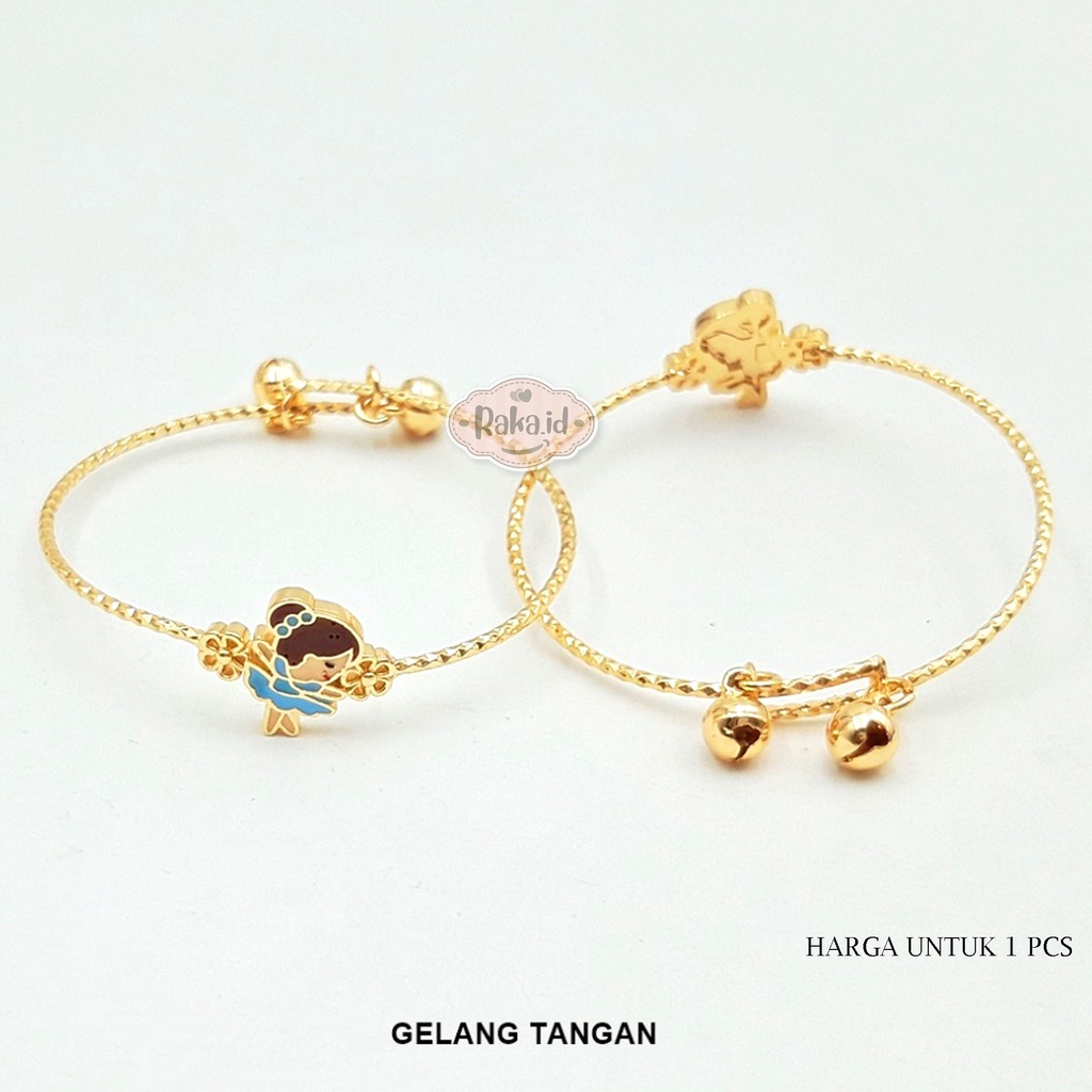 Gelang Tangan Bangle Anak Peri Balet Ballerina Kerincing Gold Perhiasan Anak 859