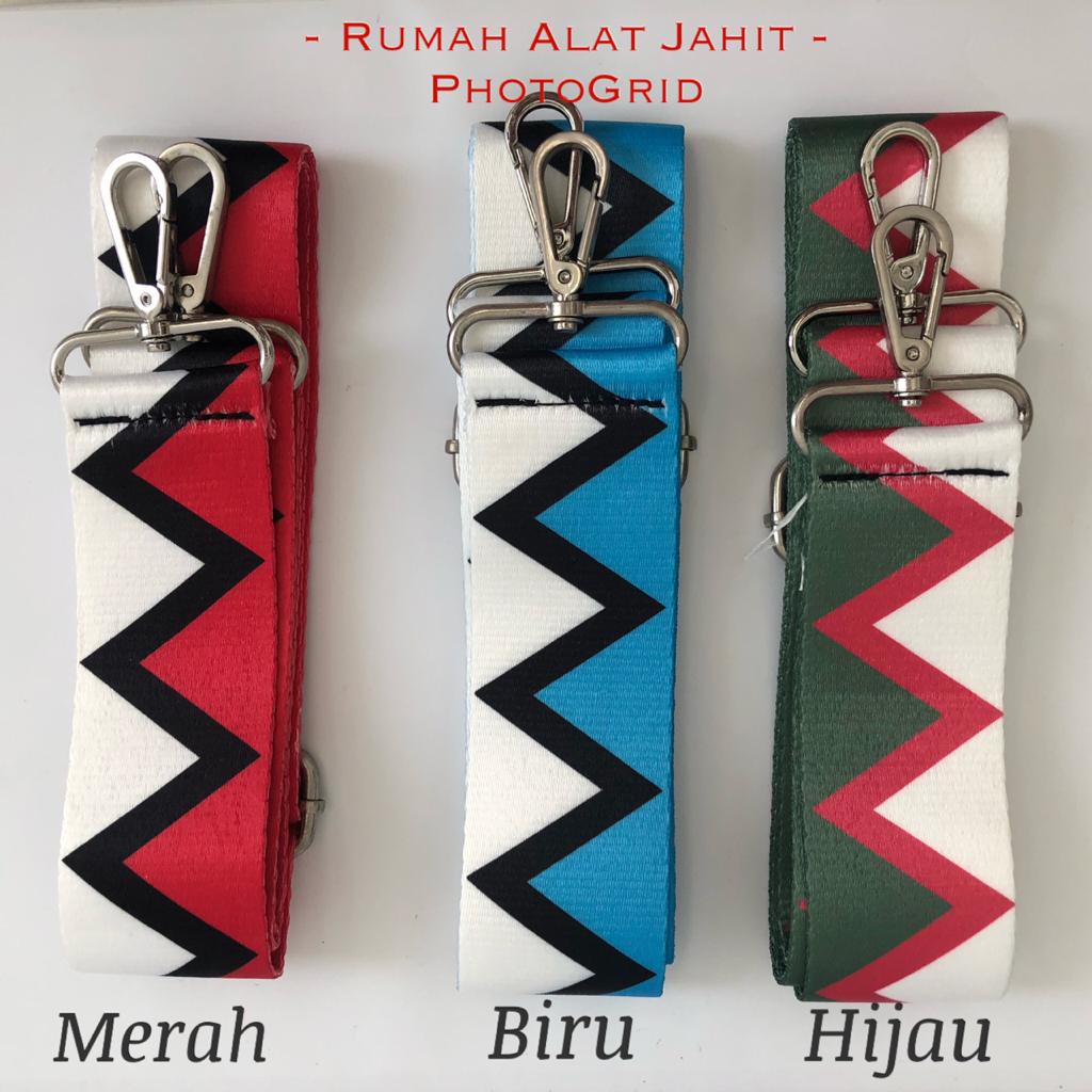 Tali Tas Longstrap Model Zig-Zag 01501 - 3 Pilihan Warna