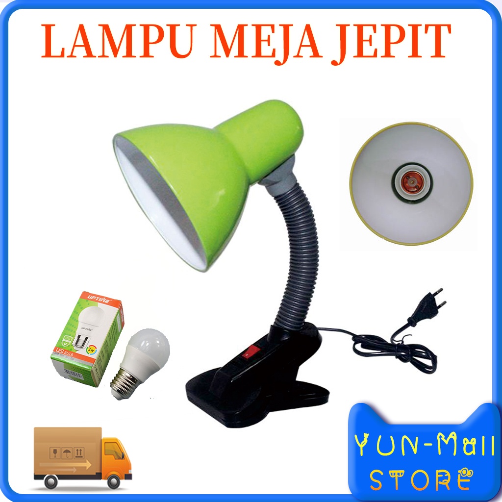 【COD+Pengiriman Cepat】YUN Mall LAMPU MEJA BELAJAR JEPIT / LAMPU BACA / LAMPU FLEXIBLE JM-108S + LAMPU LED 5WATT JIAMEI