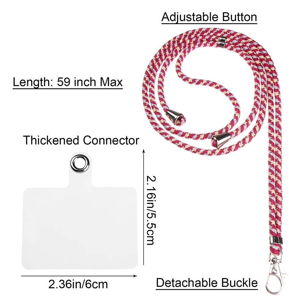 Baru Universal Telepon Lanyards Crossbody Patch Traveling Hiking Portabel Dilepas Leher Gantung Tali Strap Outdoor Smartphone