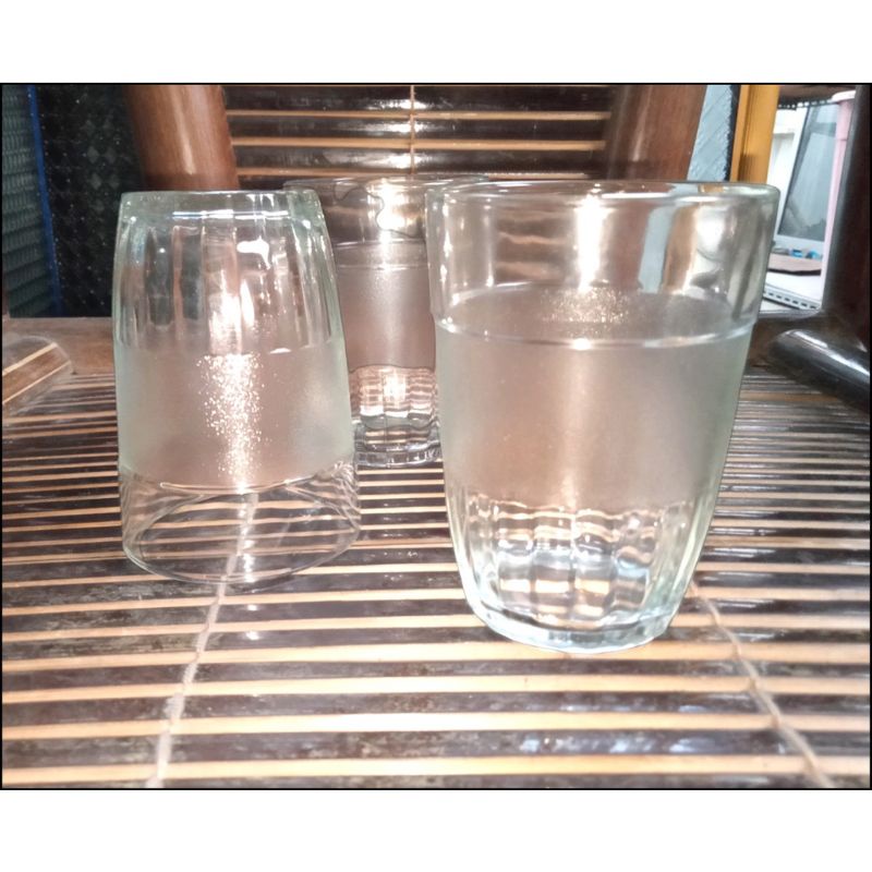 Gelas air minum polos / bahan beling / Gelas kedaung