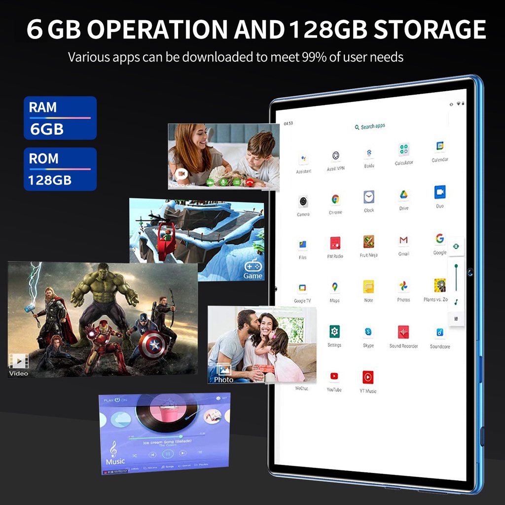 【Produk Baru】 Tablet PC Tab s7 T870 Wifi 6GB + 128GB Android 10.0 Tablet PC Octa-core Asli Dan Kuat Kartu Ganda Label Panggilan Tablet WiFi Tablet PC Kartu Ganda Dual Kamera Bluetooth 4G WiFi Tablet Panggilan