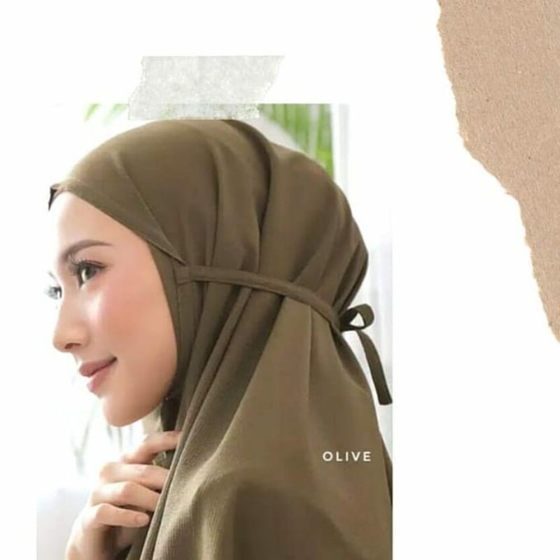 [Best Seller] Bergo Maryam Premium by Kaynay (Warna Olive)