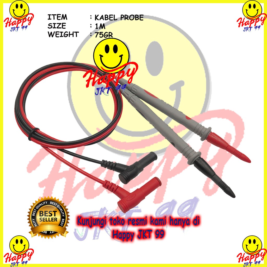 [ HAPPY JKT 99 ] KABEL PROBE MULTIMETER MULTITESTER ABU ABU 10A 20A 1000V