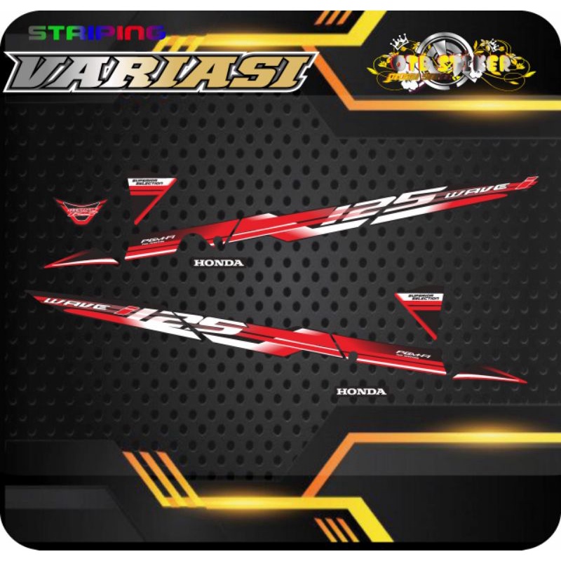 STRIPING VARIASI SUPRA X 125 TAHUN 2005-2013 MOTIF WAVE i