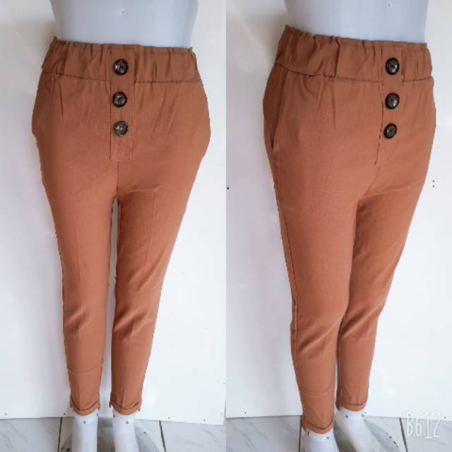 Baggy Pants SKY MODE Kancing 3 / Celana Wanita Baggypants