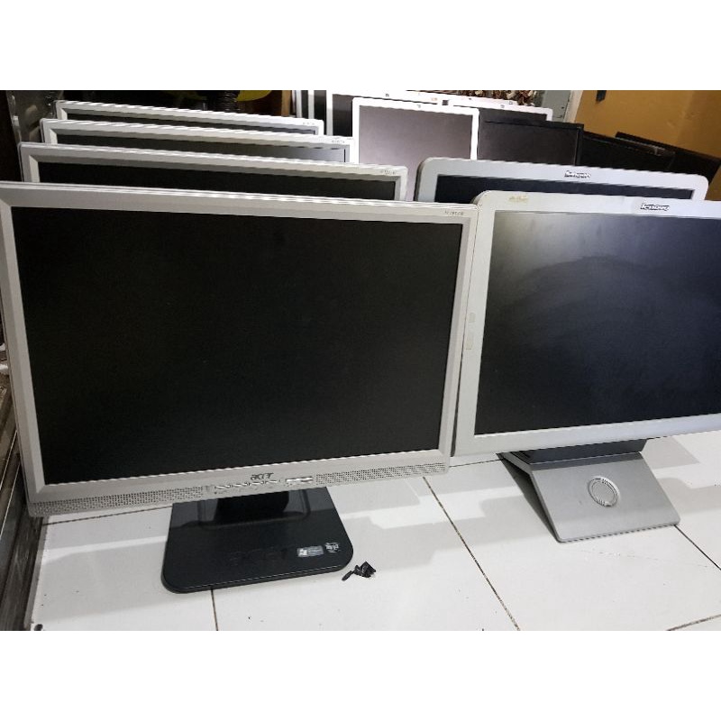 monitor lcd/led 19” widescreen normal bergaransi