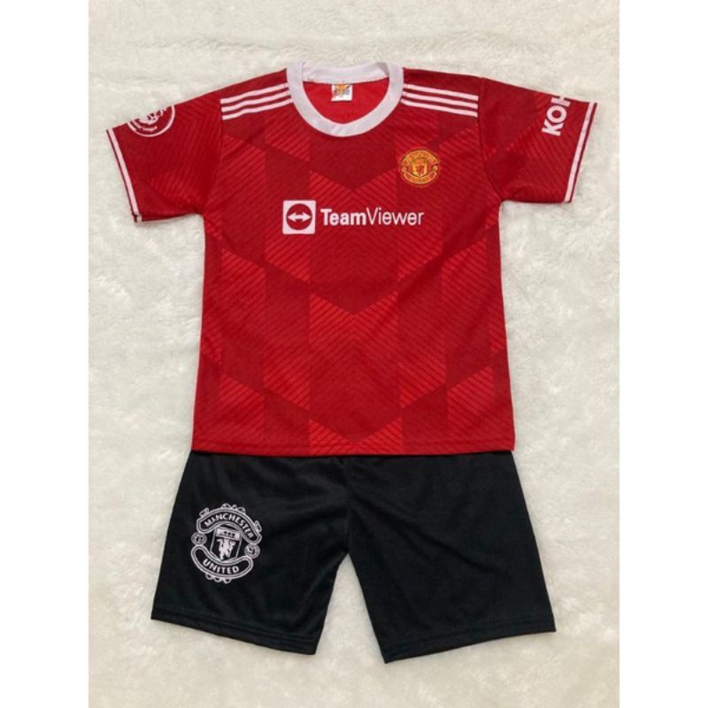 Stelan baju bola MU/Manchester united anak stelan baju bola murah