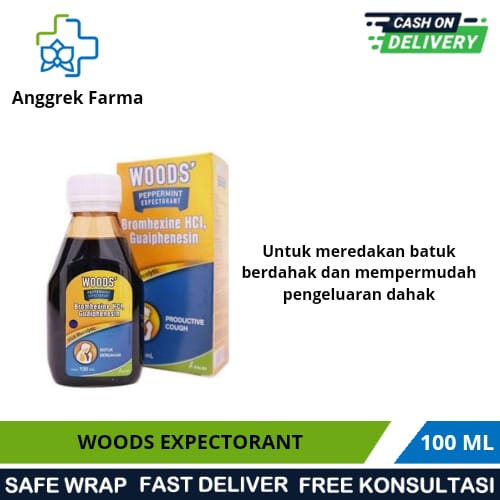 WOODS EXPECTORANT 100 ML/OBAT BATUK BERDAHAK/OBAT BATUK DEWASA/OBAT BATUK PENGENCER DAHAK