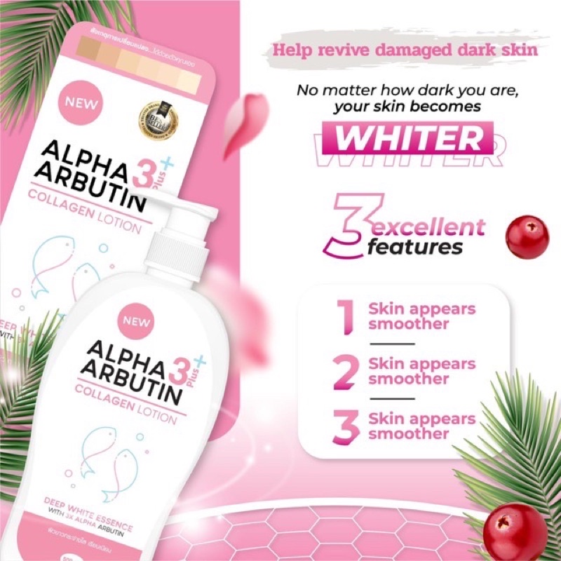 Alpha Arbutin 3 Plus Collagen Lotion / Body Lotion / Handbody / Whitening Lotion / Lotion Pemutih