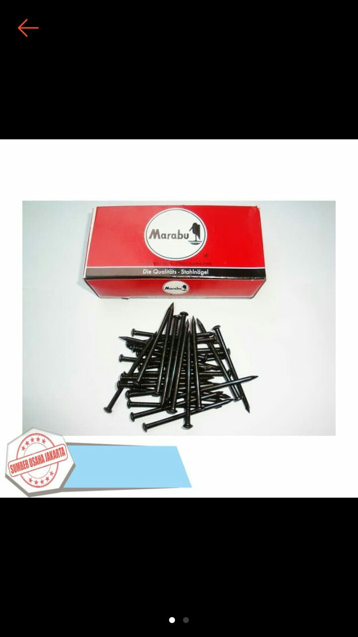 Paku Beton Hitam Marabu / Paku Beton Marabu / Paku Beton Hitam Ukuran 3 Cm, 4 Cm, 5 Cm 7 Cm