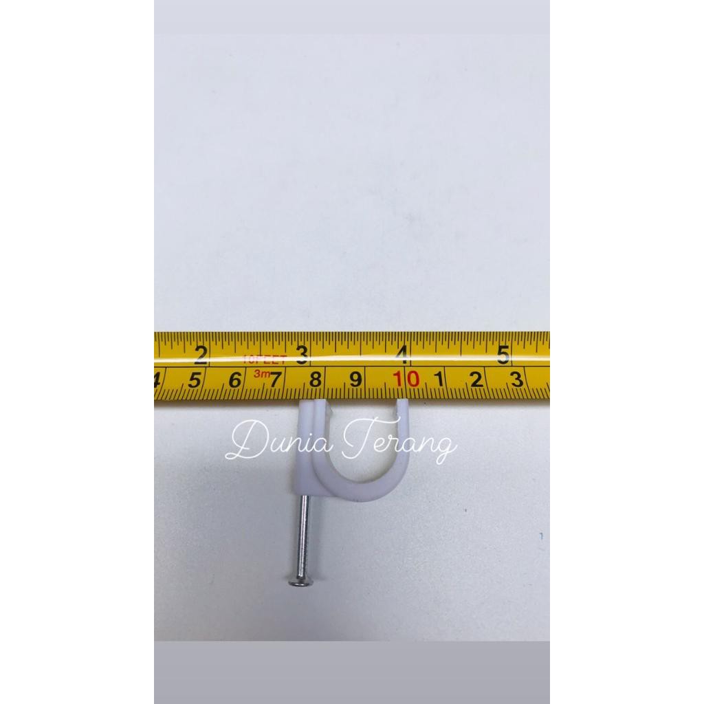 100bj Klem Kabel IMUNDEX 22 mm lengkap paku beton - Round Cable Clip 22mm - Clem Kabel Cleam