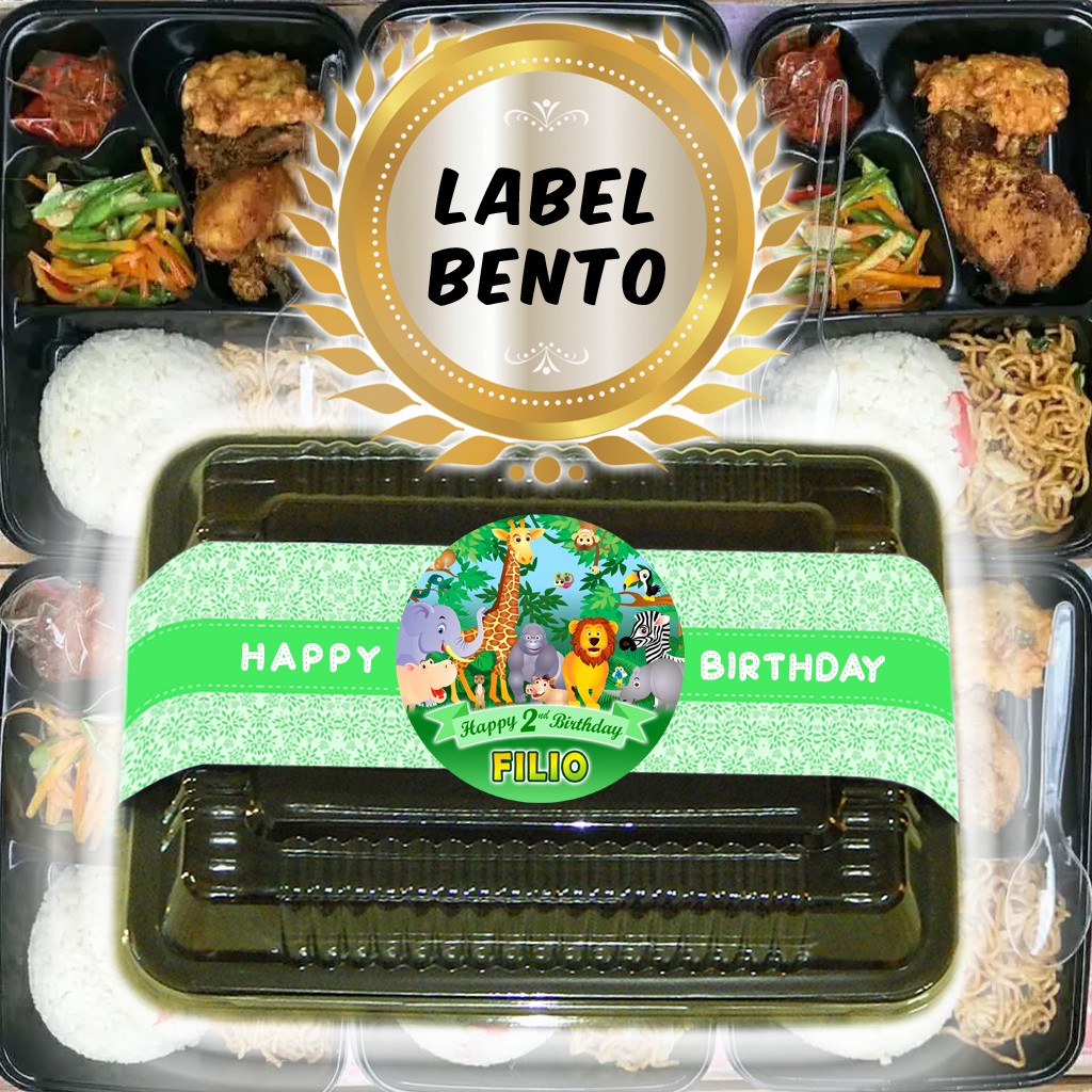 

ANIMALS - LABEL BENTO / LABEL AQIQAH / LABEL NASI BENTO ULTAH ULANG TAHUN