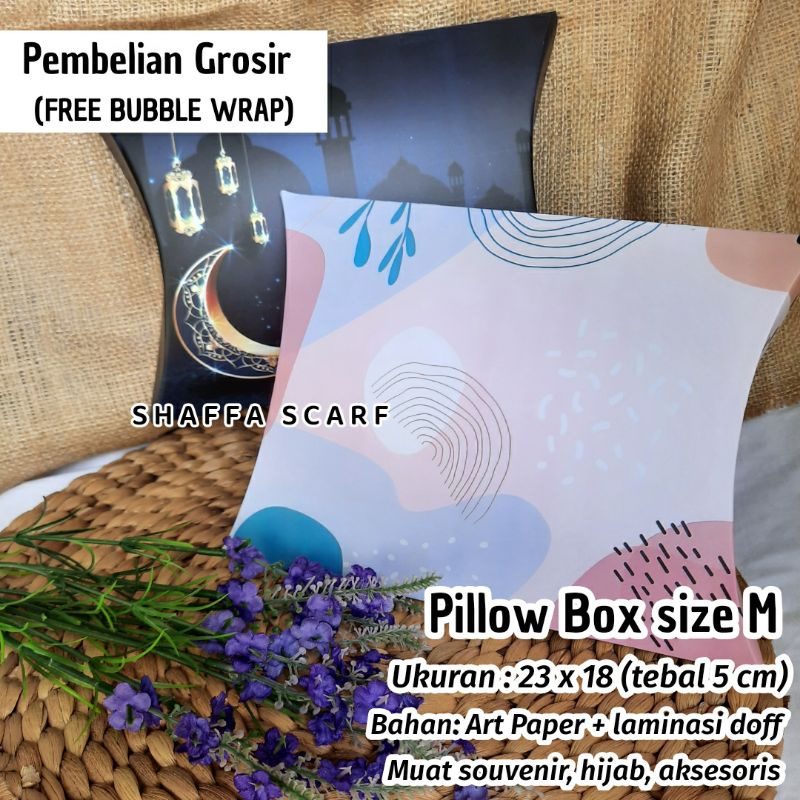 

[GROSIR] Pillow Box Scarf Size M / Kotak Kado / Hampers Wedding