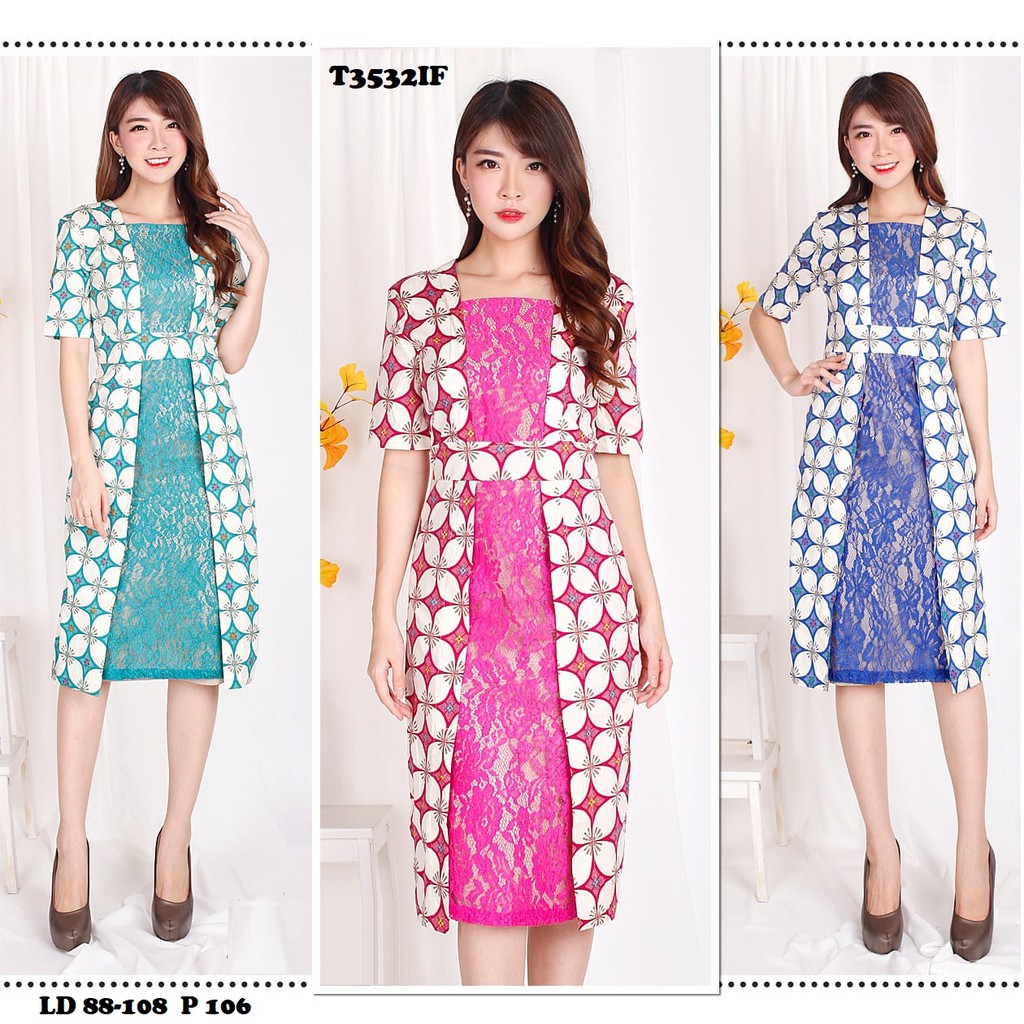 Jual Murah Dress Batik Wanita T3532if Xamm7XHVpWOda