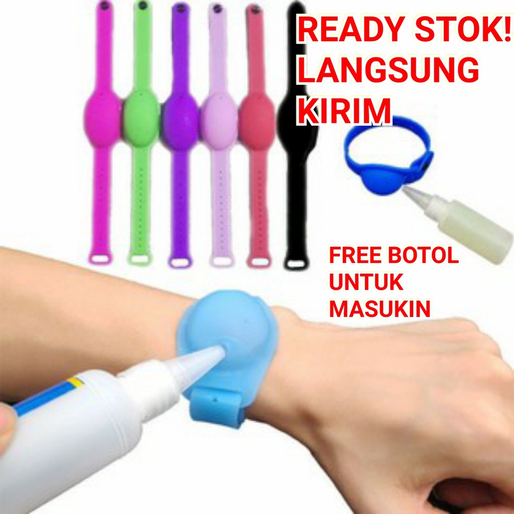 Gelang Hand Sanitizer OVAL Sunscreen Lotion WristBand Dengan Botol Untuk Mengisi