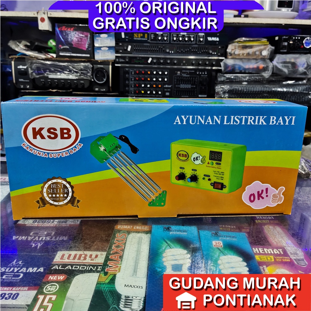 Ayunan Listrik Bayi 5 per model panjang Mesin pisah dengan per dilengkapi musik dan timer KSB