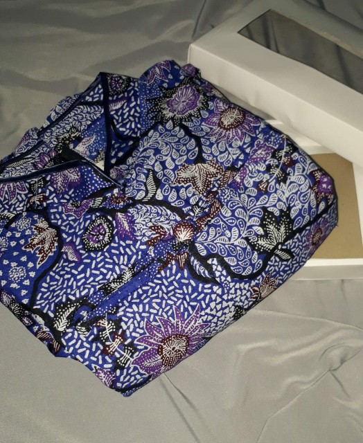 Atasan Dress Batik Wanita Daun Setaman Tb0022sb