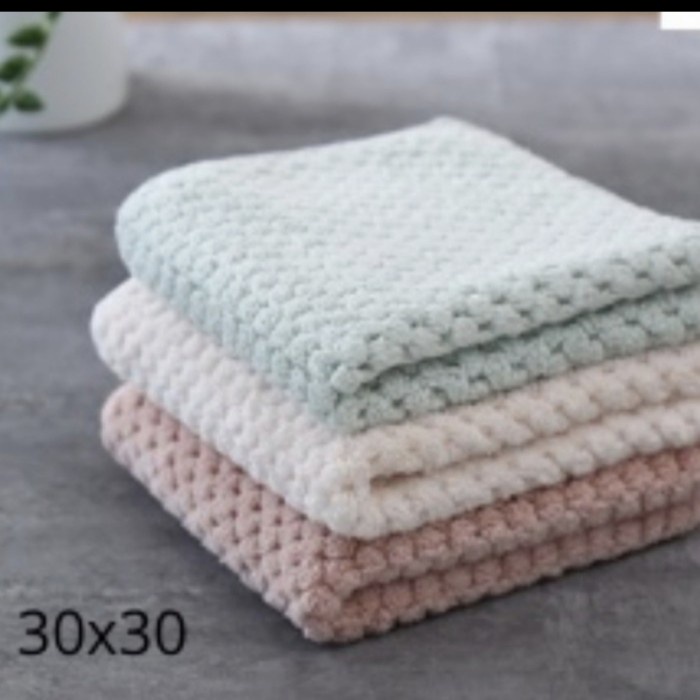 BARU Kain Lap Dapur ANTI LENGKET TEBAL 30x30 CM Microfiber Anti Minyak