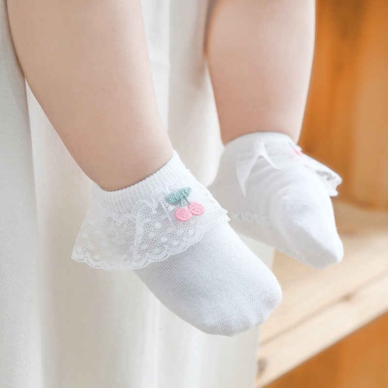 (Pimenova) Kaos kaki renda anak kaoskaki anak perempuan baby sock kaos kaki renda korea