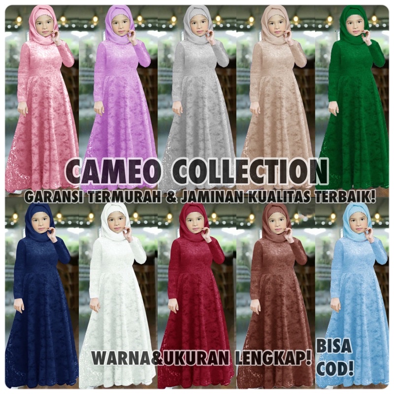 ( COD ) KID YUNI GAMIS BRUKAT ANAK KID LEZA KID GITA PAKAIAN ANAK PEREMPUAN GAMIS ANAK SERAGAM NATAL
