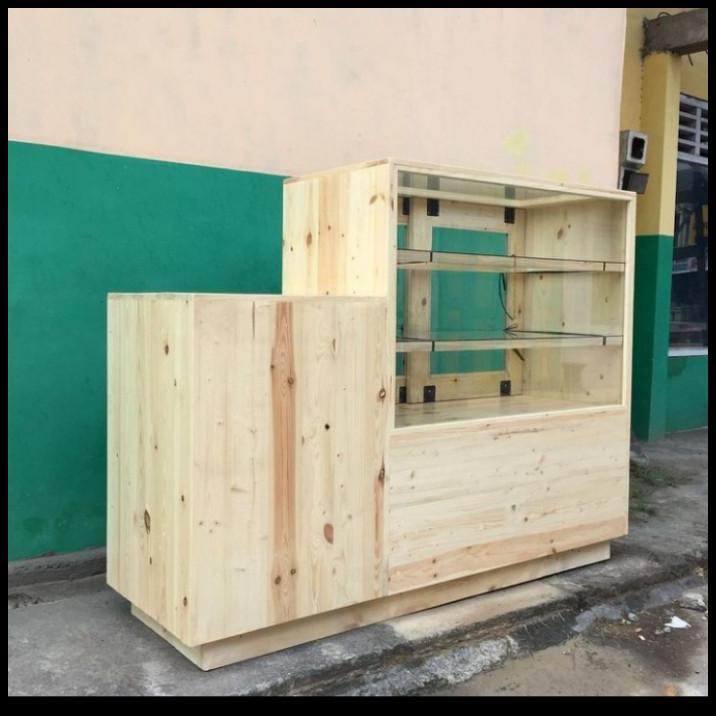 Meja Etalase / Meja Display Kayu Jati Belanda