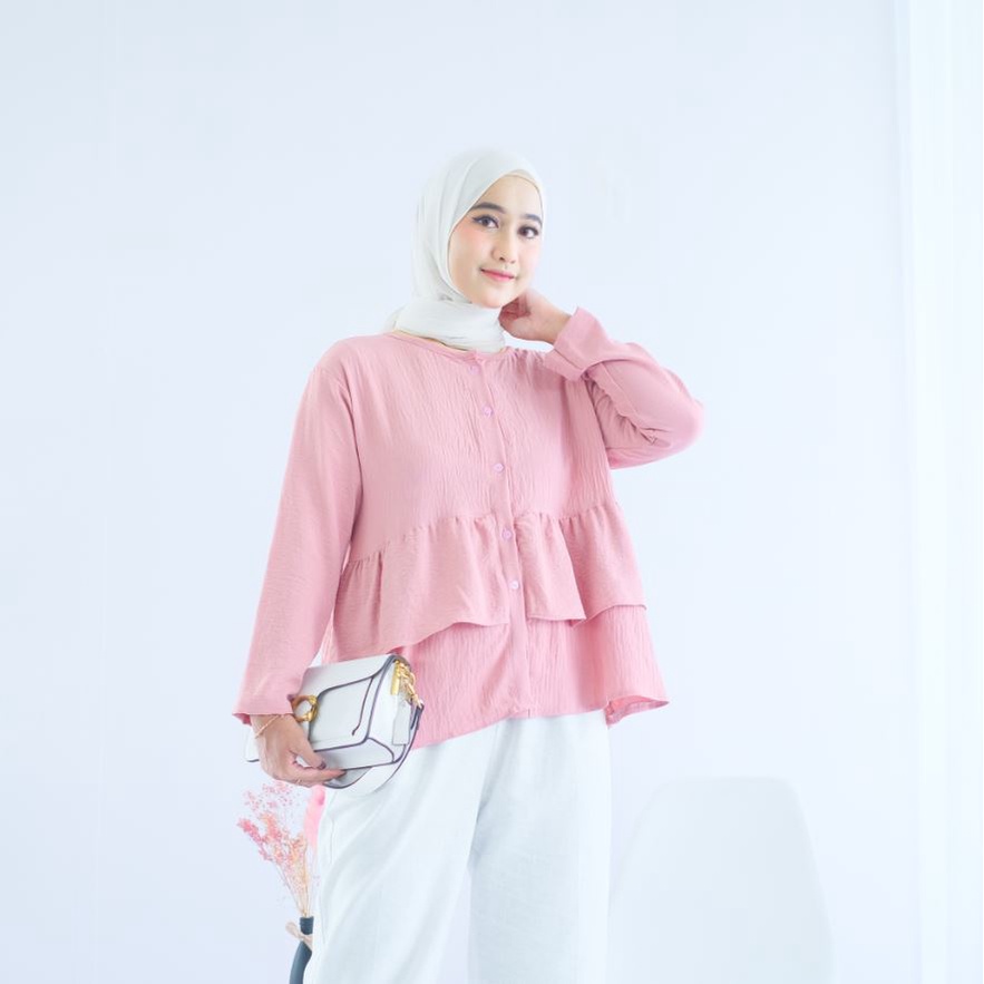 (DBY) BLOUSE VONELA RUFFLE CRINCLE AIRFLOW