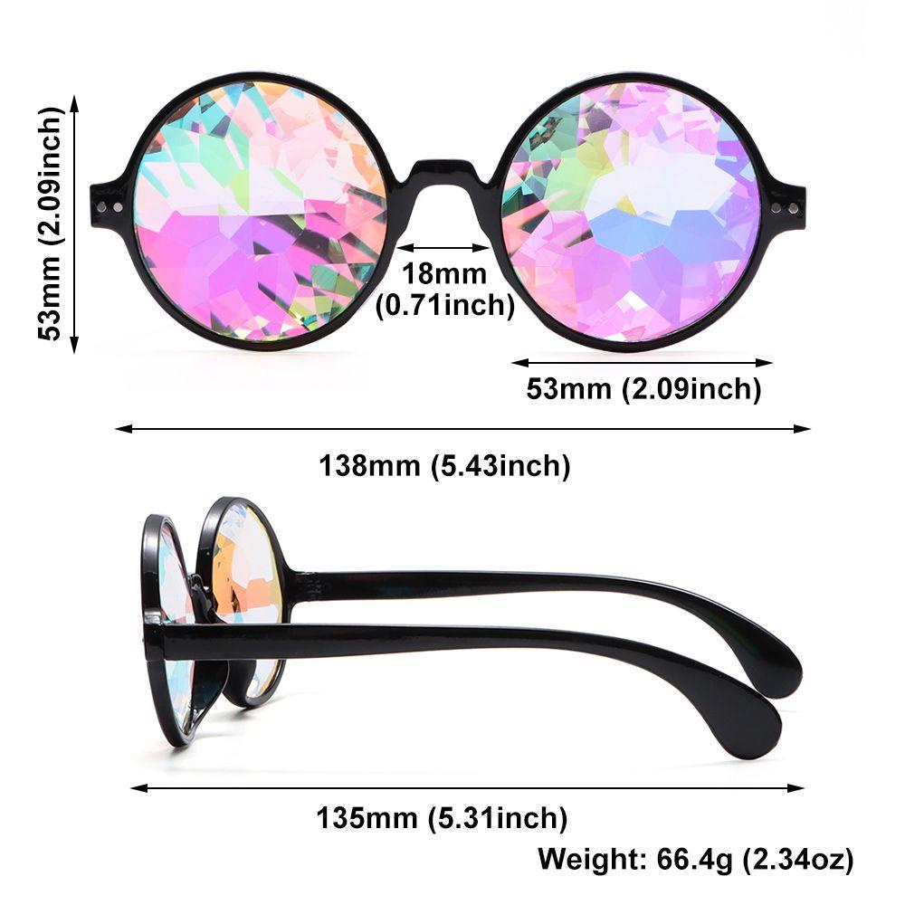 Lily Kaleidoscope Kacamata Pelangi Lensa Kristal Klub Malam Festivals Eyewear