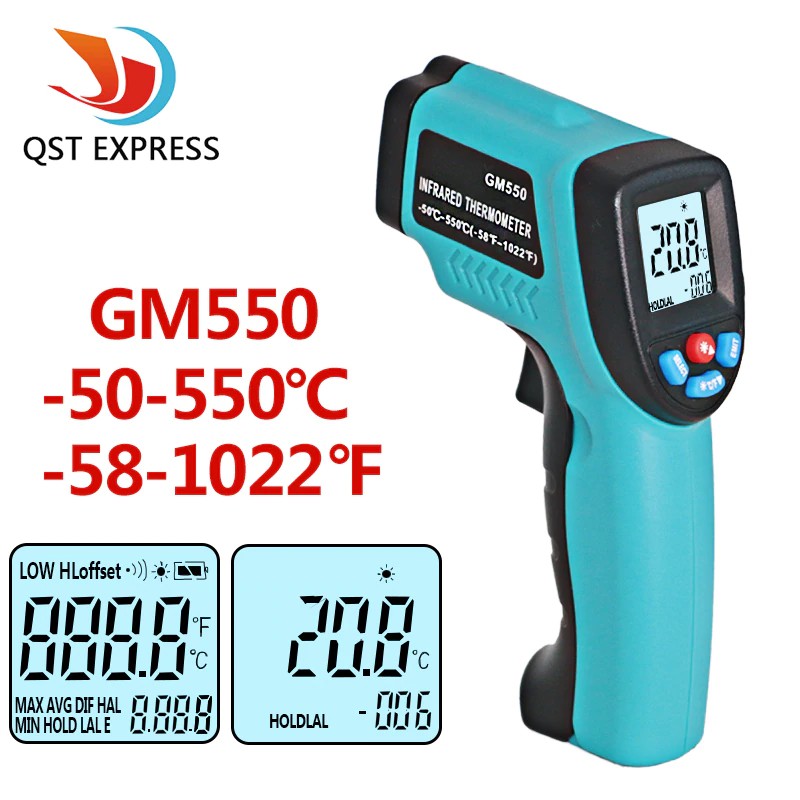 GM550 Digital Infrared Thermometer Pyrometer Aquarium Laser Thermometer