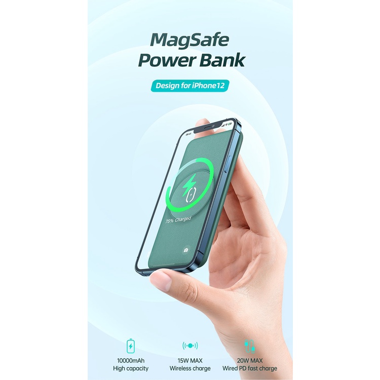 MCDODO MC-877 Powerbank Magsafe Magnetic Wireless Power Bank Fast Charging 15W