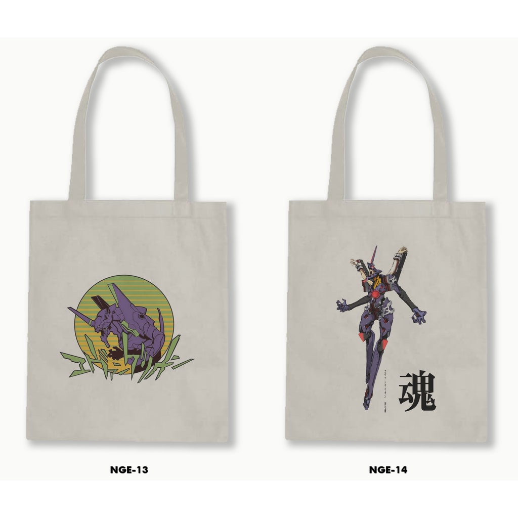 TOTE BAG BLACU - NEON GENESIS EVANGELION / MANGA / ANIME 01