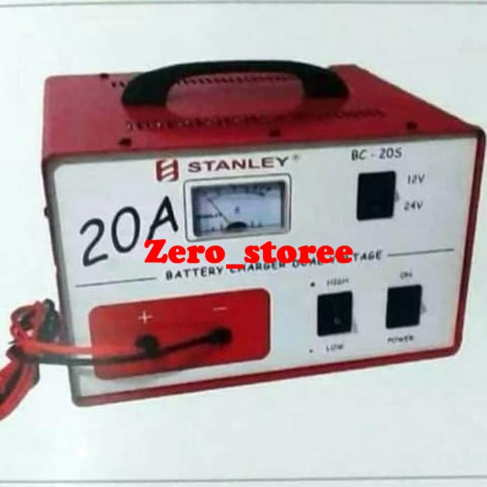 Stanley BC-20S Battery Charger Aki Accu 20A 12V 24V Trafo Chager aki mobil motor kapal Cajer