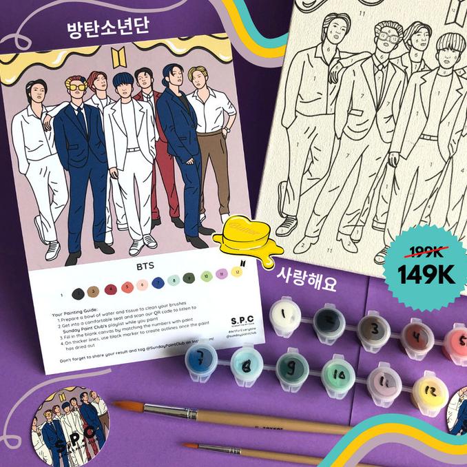 Paint by Number Kit - BTS | Sunday Paint Club