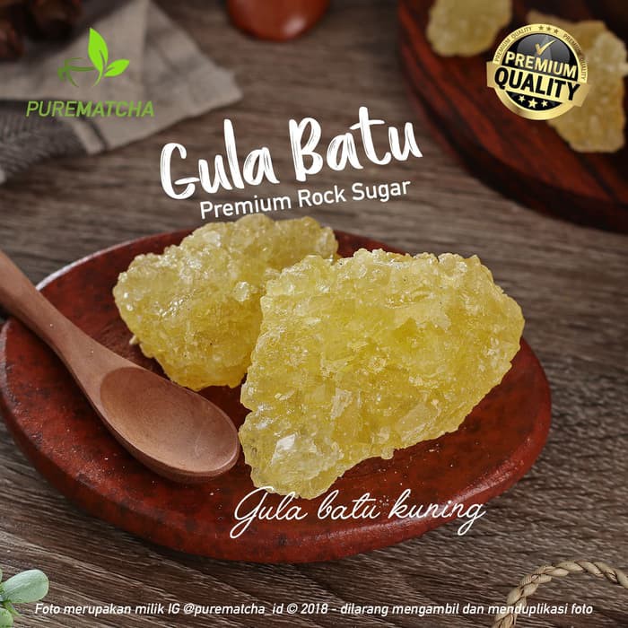 

GULA BATU KUNING 500GR MURNI PREMIUM EKSPOR YELLOW NATURAL ROCK SUGAR